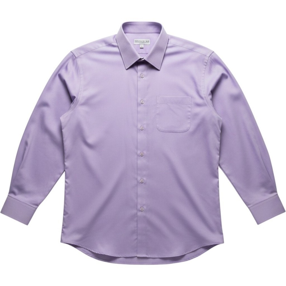 Daniel Ellissa Dress Shirt Mens 18.5 34-35 Purple Long Sleeve Button Up Pocket